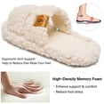 thumbnail image 4 of Ecetana House Slippers for Women Open Toe Fuzzy Slippers Slides Memory Foam Indoor House Shoes, 4 of 6