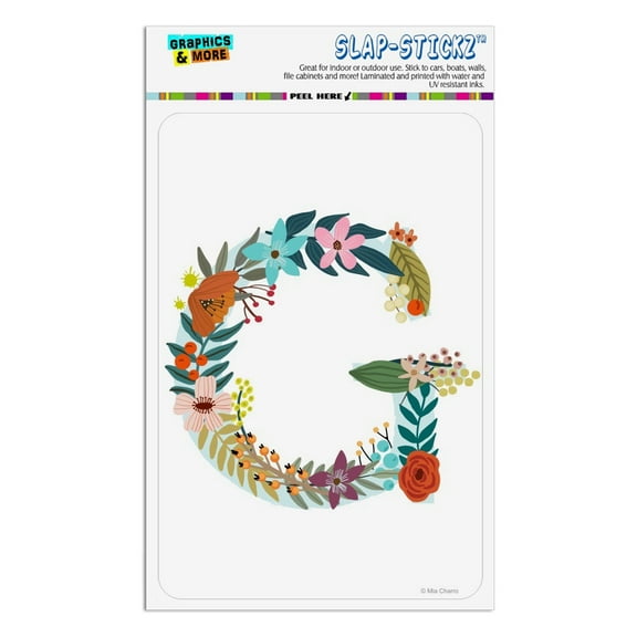 Letter G Floral Monogram Initial Home Business Office Sign