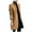 Khaki, variant on Pimfylm Women's Stand Collar Open Front Pea Coat Casual Winter Warm Mid Long Blazer Trench Coats Overcoat Outerwear Grey, L