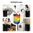 thumbnail image 4 of DouZhe 50L Rectangular Laundry Basket, LGBT Rainbow Slogan Prints Waterproof Foldable Laundry Hamper with Aluminum Handles, 4 of 6