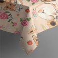 thumbnail image 5 of Corgi Dog and Flower Florals Rectangle Tablecloth 60"x120",Waterproof Polyester Rectangle Table Cloth, Wipeable Spillproof Polyester Tablecloth for Dining, Camping, Indoor and Outdoor, 5 of 6