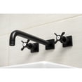 thumbnail image 2 of Kingston Brass KS6050BEX Essex Two-Handle 3-Hole Wall Mount Roman Tub Faucet in Matte Black, 2 of 6
