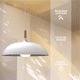 thumbnail image 3 of Lampara De Techo Colgante Macaron Retro Con Madera 35 Cm de Diámetro ilios innova  Blanco, 3 of 9