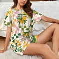 thumbnail image 4 of Sikiie Fruit Womens Pajama Sets Short Sleeve Top With Pants Sleepwear 2 Piece Lounge SetSmall, 4 of 6