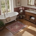 thumbnail image 4 of ATHOPE 2x3 Small Area Rug, Vintage Medallion Non-Slip Soft Low Pile Washable Rug Large Distressed Rug Indoor Retro Carpet for Entryway Kitchen Bathroom, Red, 4 of 9