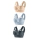 thumbnail image 1 of Conjunto de 3 sujetadores sin tirantes de encaje para mujer: costura lateral fina, ajustables, nailon/spandex, para todas las estaciones, 1 of 3