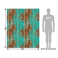 thumbnail image 3 of Rwraps Blue Wood Plank Distressed Aquamarine Gloss Vinyl Film Wrap 59in x 23ft Vinyl Vehicle Car, 3 of 9