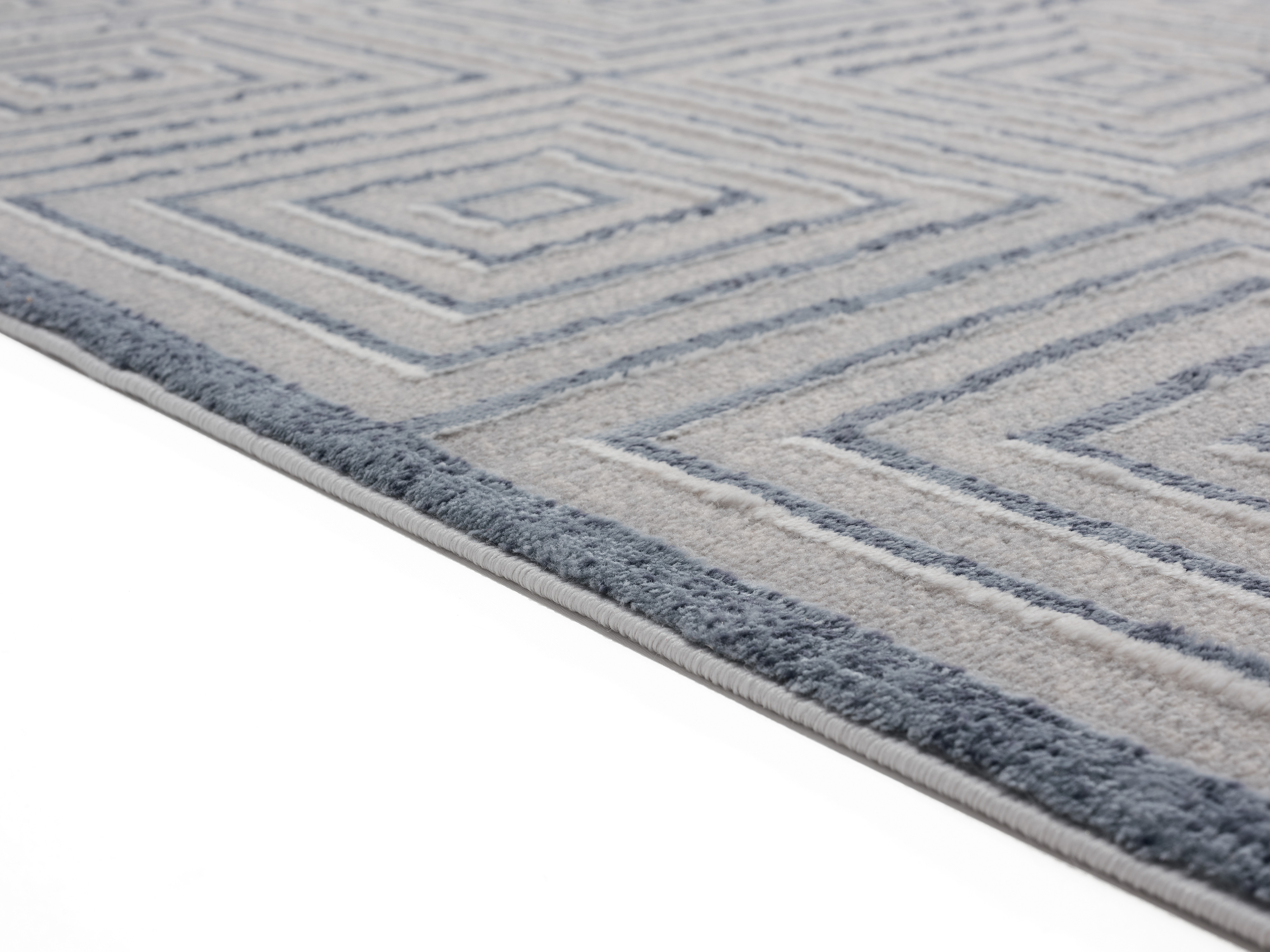 United Weavers Rasbora Piraya Contemporary Geometric Accent Rug, Blue/Grey, 1'11" x 3'