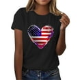 thumbnail image 5 of VerPetridure 4th of July Shirts for Women Funny Short Sleeve Crew Neck Blouse Patriotic American Flag T Shirt, 5 of 7
