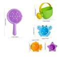 thumbnail image 3 of NookHive Fun Water Play Bath Toys - Green Pot 5-Piece Mold-Resistant Stacking Cups for Toddler Beach Essentials, Bathtub, Pool, Random Colors, Summer Toys for Kids Sensory Fun, 3 of 8