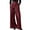 Wine, variant on SwiftWear Women's High-Waisted PU Leather Wide Leg Pants, Plus Size Flare Trousers with Stretch Waistband & Pockets S-5XL