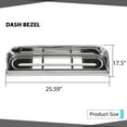 thumbnail image 4 of CROSSDESIGN Dash Bezel  Chrome Silver & Black Fit for 1967-1972 Ford F100 F350 Truck, 4 of 9