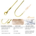 thumbnail image 5 of 555jewelry 1.2mm Stainless Steel Snake Chain Necklace for Men & Women, Stainless Steel Necklace for Men, Classic Necklace for Women, Simple Thin Delicate Chain Necklace, Gold, 20 Inch, 5 of 6