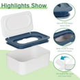 thumbnail image 2 of Wipes Dispenser, Wipe Holder for Baby & Adult, Seposeve Refillable Wipe Container, Keeps Wipes Fresh, One-Handed Operation, Easy Open/Close Wipes Pouch Case (Blue), 2 of 7