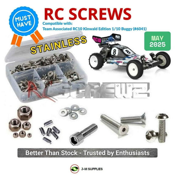 RCScrewZ Stainless Screw Kit asc151 for Team Associated RC10 Kinwald Edition 1/10 Buggy (6041) | SET