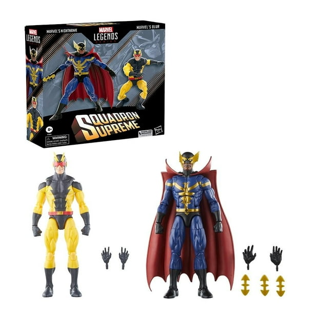 Figura de Acción Marvel Legends Series Hasbro Nighthawk y Blur 6 Pulgadas