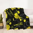 thumbnail image 5 of Softball Blanket "40x50" Softball Fannel Fleece Plush Blanket for Couch Bed Sofa Home Decor Gifts for Boys Kids Adult Teen Sport Fans Black, 5 of 6