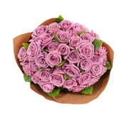 Flower Country - Rose Bouquet Only: 18 Purple Roses, Decorative