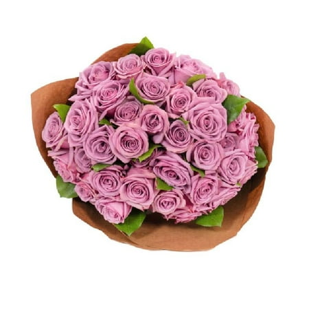 Flower Country - Rose Bouquet Only: 18 Purple Roses, Decorative