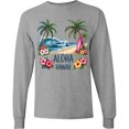 thumbnail image 3 of Inktastic Aloha Hawaii Tropical Beach Surfboard Design Long Sleeve T-Shirt, 3 of 5