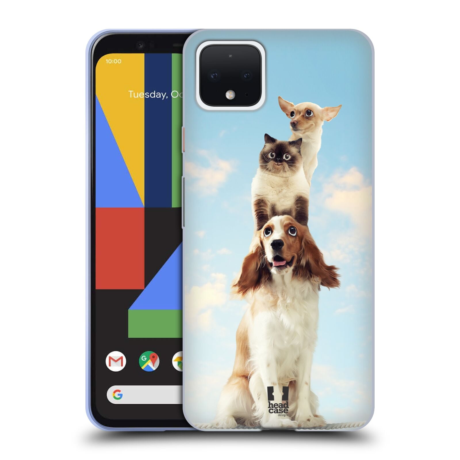 Head Case Designs Funny Animals Totem Animals On Rope Soft Gel Case  Compatible with Google Pixel 4 
