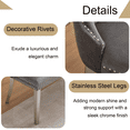 thumbnail image 3 of 3 Pieces Dining Chair Set Includes 1 Loveseat Bench and 2 Dining Chairs Tufted Back with Silver Stainless Steel Legs for  Kitchen Dining Room Living Room, 3 of 12