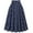 Blue, variant on WWV Womens Long Skirt Button Pleated Hem Elegant Skirt Dress Summer Solid Color Leisure Lady Loose Fit Vacation Skirt Black L