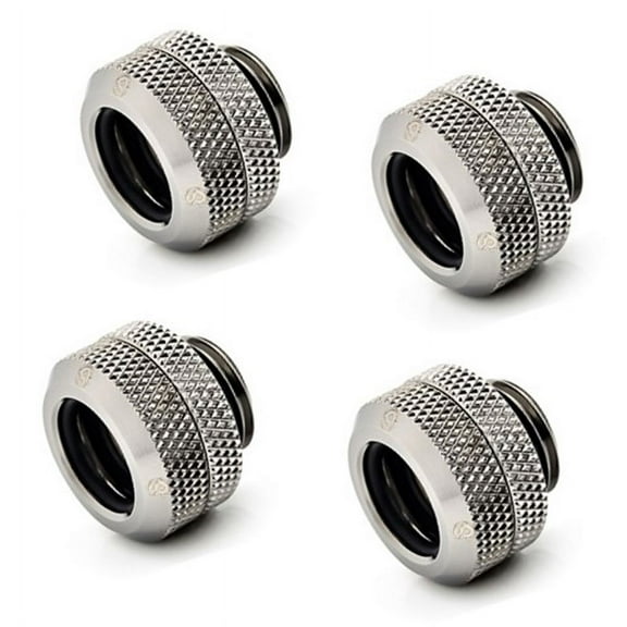 Bitspower G1/4" to Enhance Multi-Link Fitting for 12mm OD Rigid Tubing, Black Sparkle, 4-pack