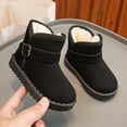 thumbnail image 2 of BOBOGOJP Girls Winter Boots Warm Toddler Snow Boots Cozy Fuzzy Kids Ankle Boots Boys Outdoor Fashion Booties Shoes for Little Big Kid Black for Size 8.5, 2 of 8