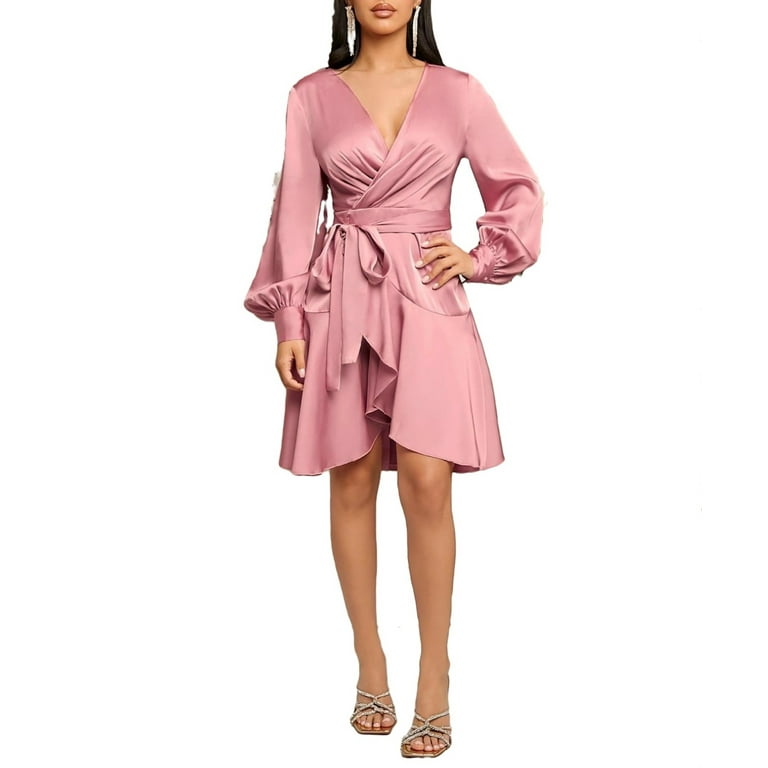 Womens dusty cheap pink dress