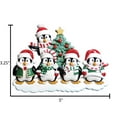 thumbnail image 6 of Personalized Family Christmas Ornament 2024 - Family of 5 Penguin Home Decor in Santa Hat Scarf, 6 of 10