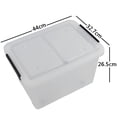 thumbnail image 2 of Callyne 30 L Clear Plastic Storage Box with Wheels, 4-Pack Clear Plastic Storage Latch Bin, 2 of 7
