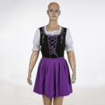 thumbnail image 4 of Medieval Costume German Oktoberfest Dirndl Dress Short Sleeve Doll Collar Retro Cute French Maid Outfit Cosplay Costume 5xl, 4 of 5