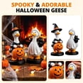 thumbnail image 3 of Kiddiway Halloween Home Decor Goose Figurines - Cartoon Farm Duck Ornaments with Witch Hats, Playful Halloween Decorations for Tabletop Shelf, Cute Indoor Accent Pieces, 3 of 7