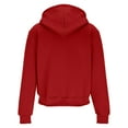 thumbnail image 4 of IYTR Hoodies for Men Casual Long Sleeve Hooded Sweatshirts Solid Color Comfy Cargo Pullover Athletic Hoodies with Zip Pockets (Red,L), 4 of 4