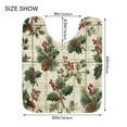 thumbnail image 5 of 2 Piece Bath Mat Set with U-Shaped Toilet Mat and Rectangle Bath Rugs Non Slip Machine Washable Bathroom Mats Pine Boughs and Holly Pattern, 5 of 7