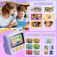 thumbnail image 3 of Digital camera 1080P HD kids instant print camera 2.4 inch IPS screen Purple, 3 of 5