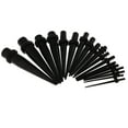 thumbnail image 5 of 36PCS Acrylic Tapers s O-s Ear Gauges Stretching 14G-00G Black, 5 of 9