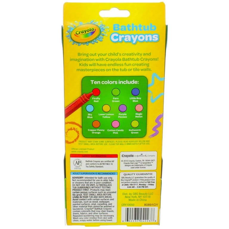 10 Bath Crayons For Toddlers 1-3, Washable Crayons