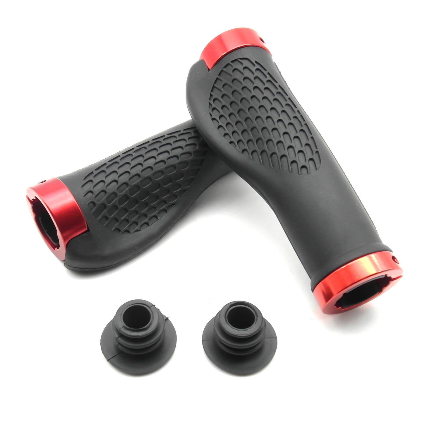 TrendBox 1 Pair (Red) Ergonomic Design Rubber Bike Bicycle Handlebar