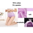 thumbnail image 3 of 6-Pcs Women's Cotton Panties, Nivmu High Waist Tummy Control Underwear, Stretch Full Coverage Briefs Size 9, 3 of 6