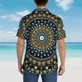 thumbnail image 6 of Disketp Hawaiian Shirts For Men,Dot Mandala Print Mens Casual Short Sleeve Button Down Shirts Beach Shirt, 6 of 8