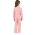 thumbnail image 3 of SiiRoh Boys Girls Jumpsuit Long Sleeve Cotton Coveralls Overalls for Kids Mechanic Uniform Dancewear Pink 16, 3 of 7