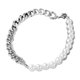 thumbnail image 2 of Collar Zulema de media perla cadena para hombre, 2 of 8