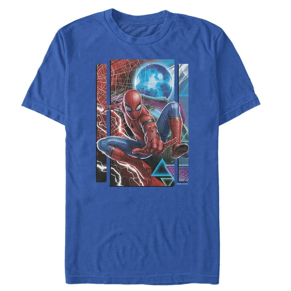 Men's Marvel Spider-Man: Far From Home Battle Buds Graphic Tee Royal Blue Medium