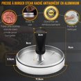 thumbnail image 3 of Máquina para hacer hamburguesas de acero inoxidable de grado alimenticio Apuakthei, prensa para pasteles de carne con mango de ABS, máquina para hacer hamburguesas antiadherente, 12 cm, 3 of 8
