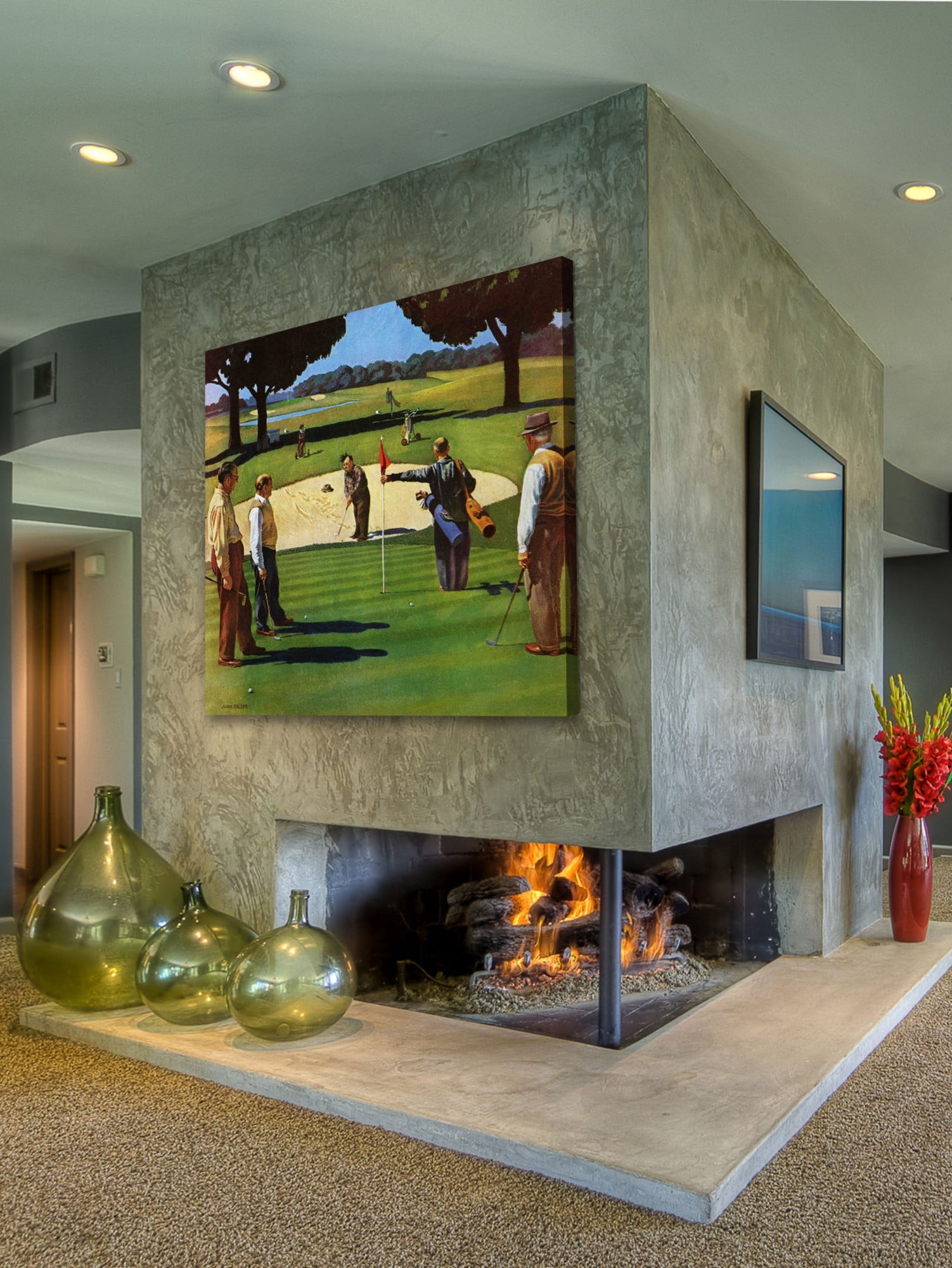 Marmont Hill Sand Trap by John Falter Painting Print on Canvas
