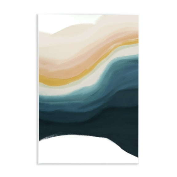 Stupell Industries Peach Swirl Fluid Pattern Abstract Painting Unframed Art Print Wall Art, 10 x 15