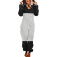 thumbnail image 1 of Mono con capucha de manga larga para mujer, pijama informal de invierno cálido, ropa de dormir Fridja  hfkajh102754, 1 of 6