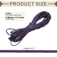 thumbnail image 2 of 2 Pcs Flat Suede Leather Cord, 5.5 Yards 2.6mm Craft Braiding String, Purple, 2 of 6